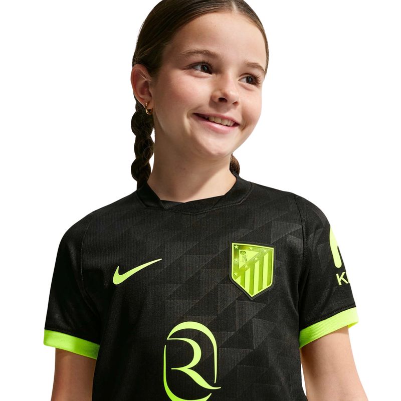camisa-atlético-madrid-ii-26-27-nike-torcedor-pro-infantil-preta