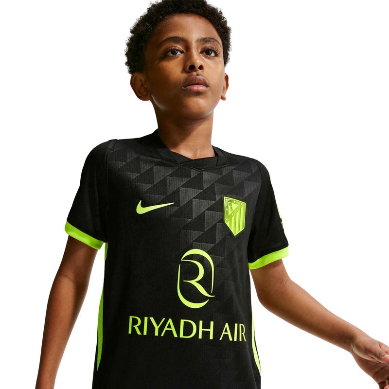 camisa-atlético-madrid-ii-26-27-nike-torcedor-pro-infantil-preta