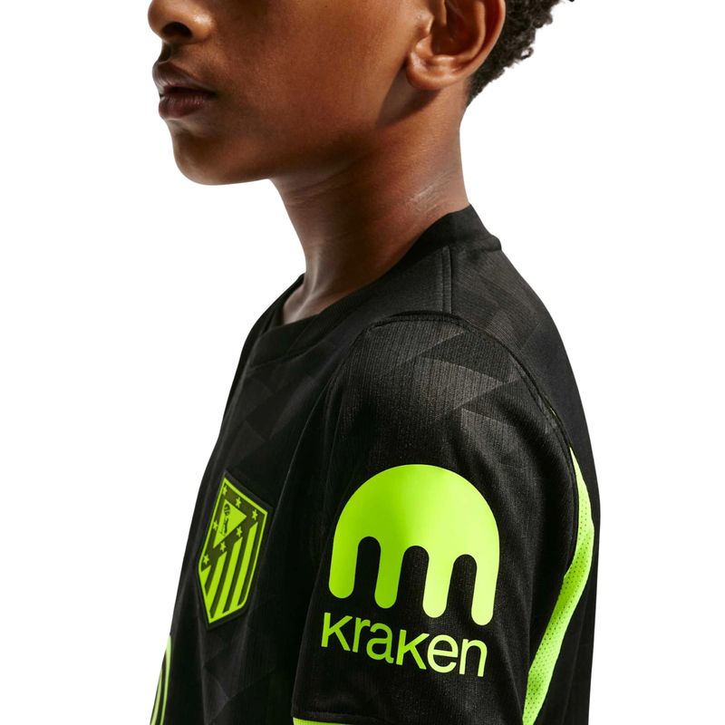 camisa-atlético-madrid-ii-26-27-nike-torcedor-pro-infantil-preta