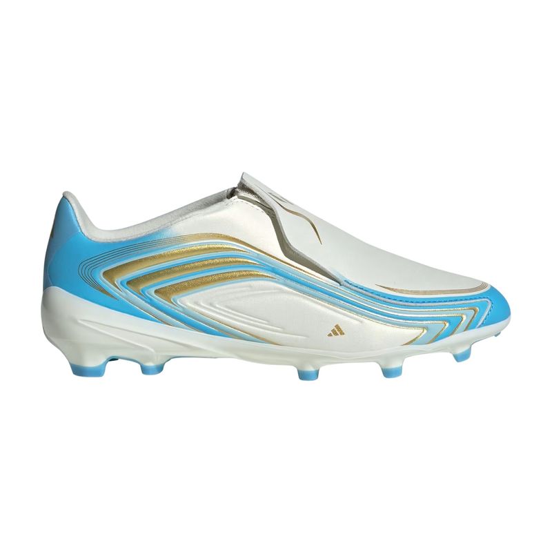 chuteira-campo-adidas-f50-messi-league-infantil-bege-azul