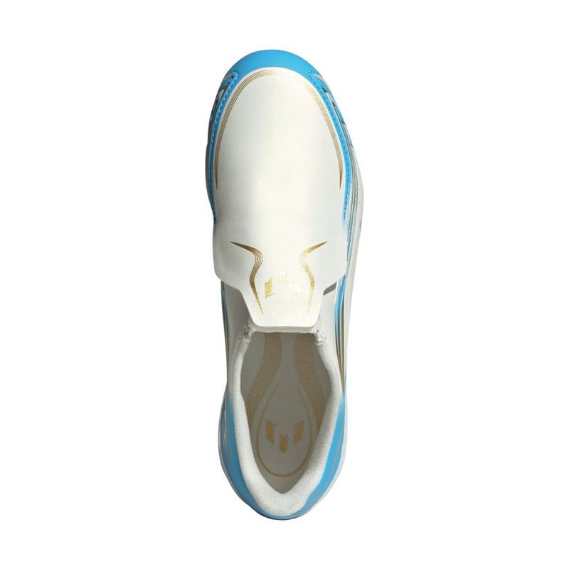 chuteira-campo-adidas-f50-messi-league-infantil-bege-azul