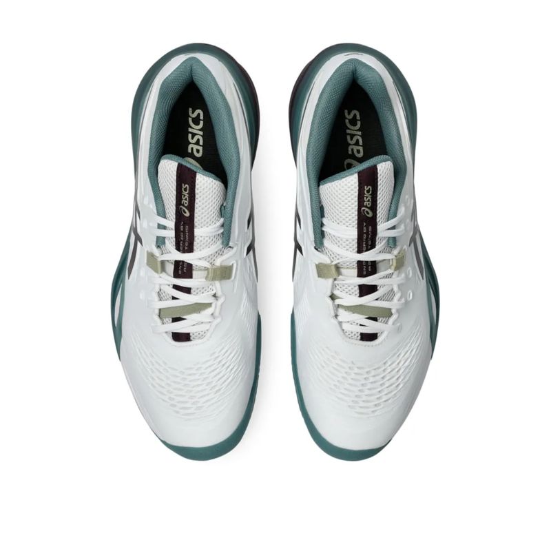 tênis-asics-gel-resolution-x-saibro-masculino-branco-verde