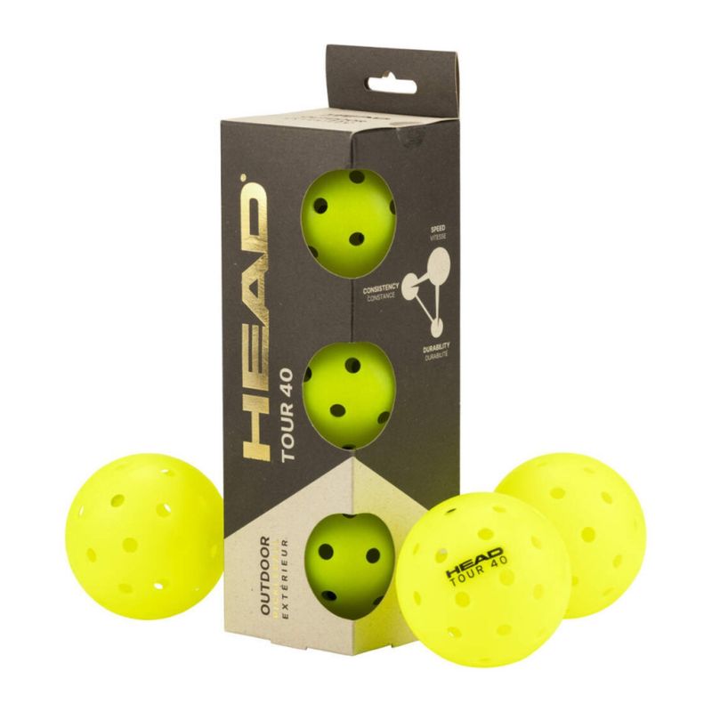 bolinha-de-pickleball-head-tour-40-3-unidades-unissex-amarela