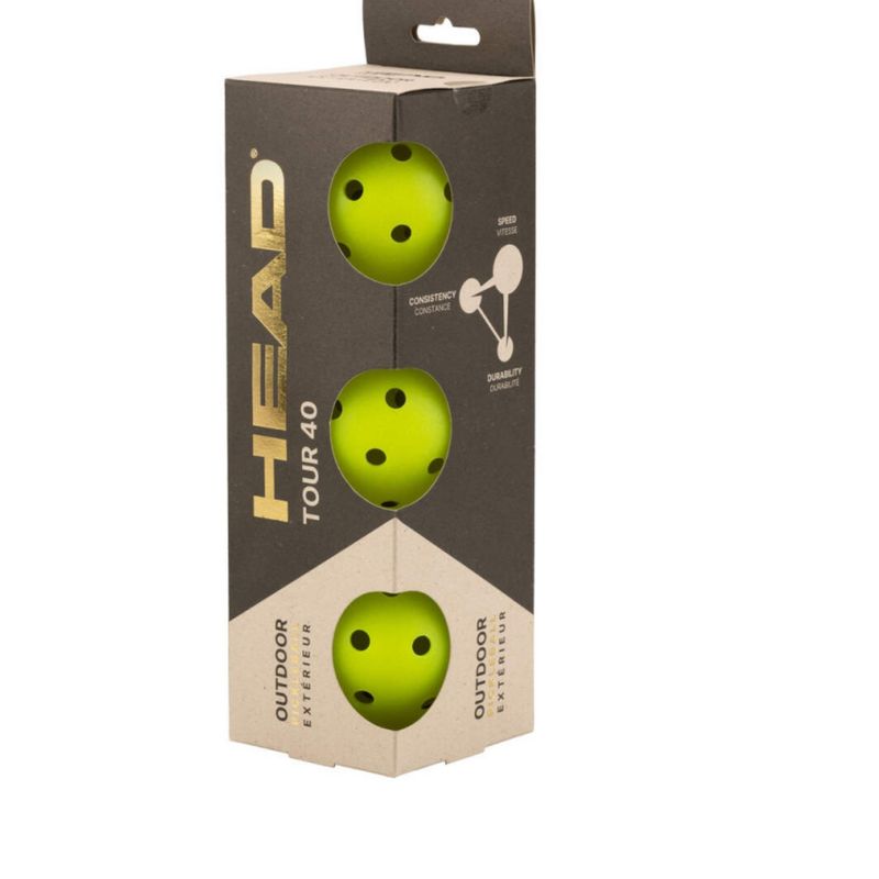 bolinha-de-pickleball-head-tour-40-3-unidades-unissex-amarela
