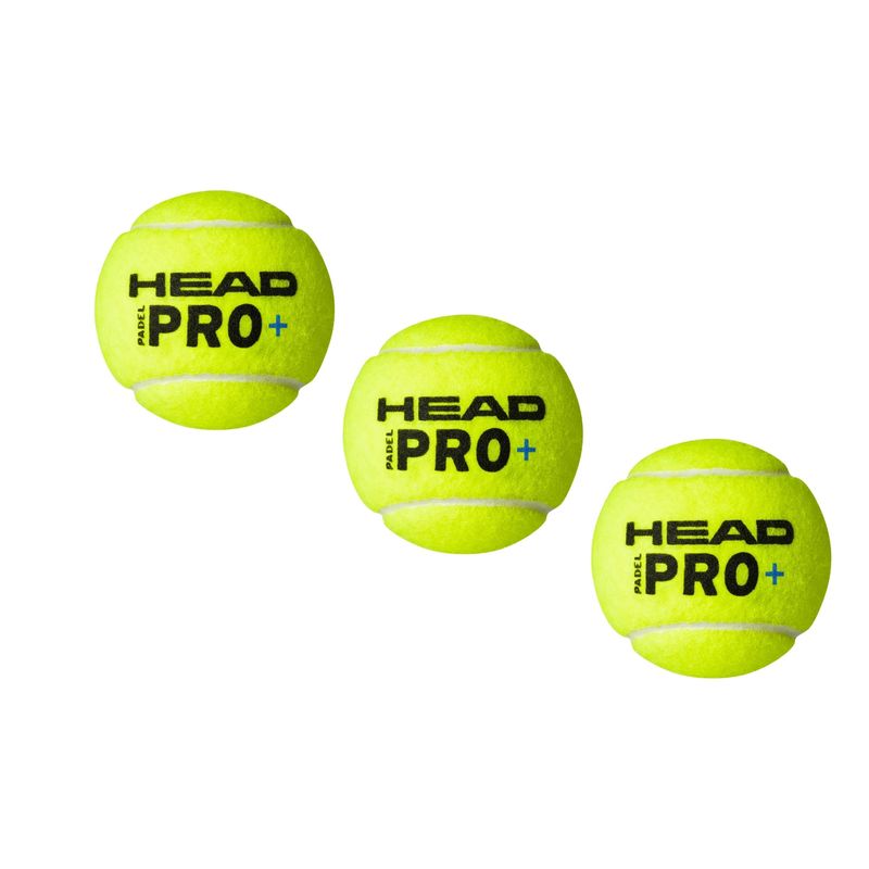 bolinha-de-padel-head-pro-+-3-unidades-unissex-amarela