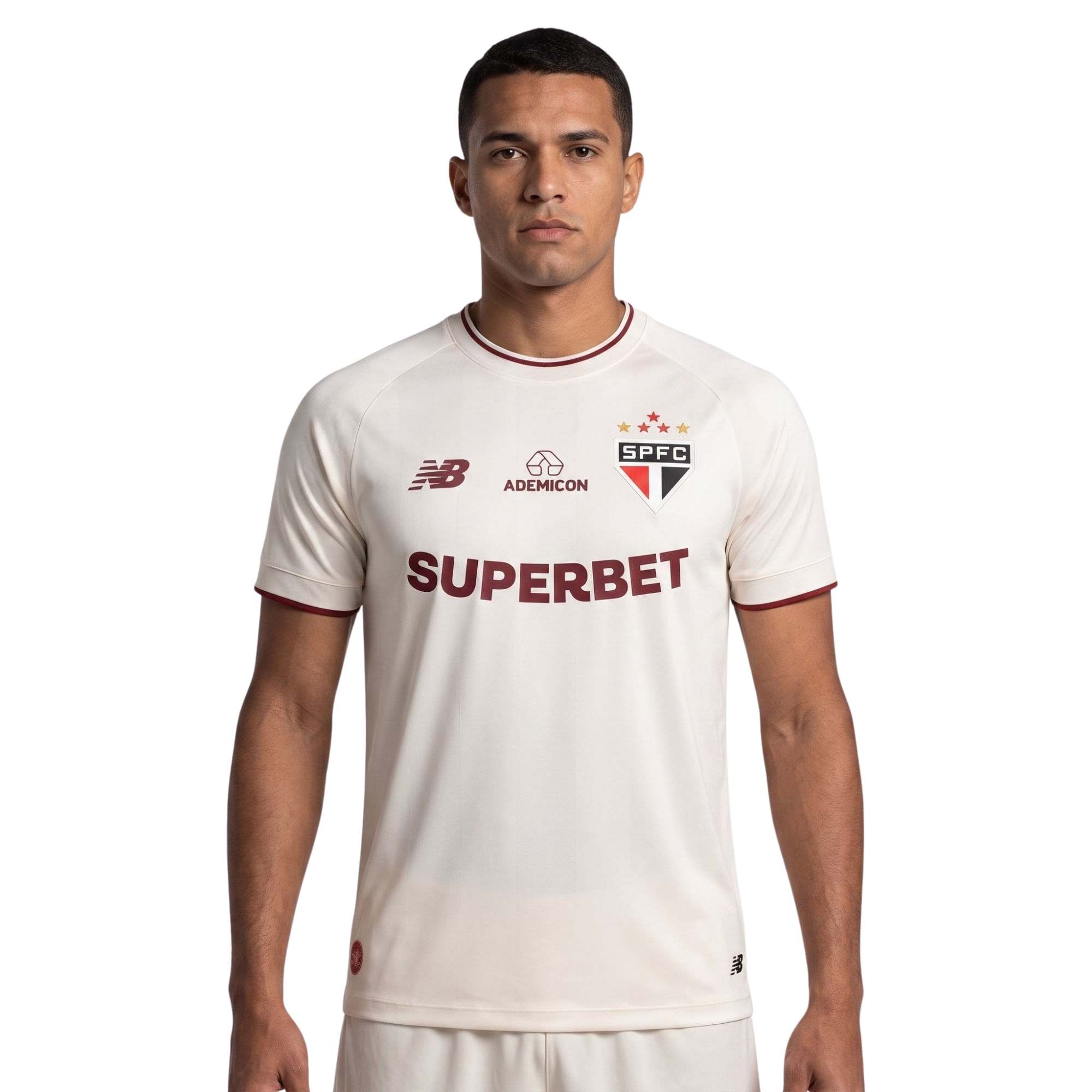 Camisa São Paulo 26/27 New Balance Comemorativa Masculina - Off White/Bordô