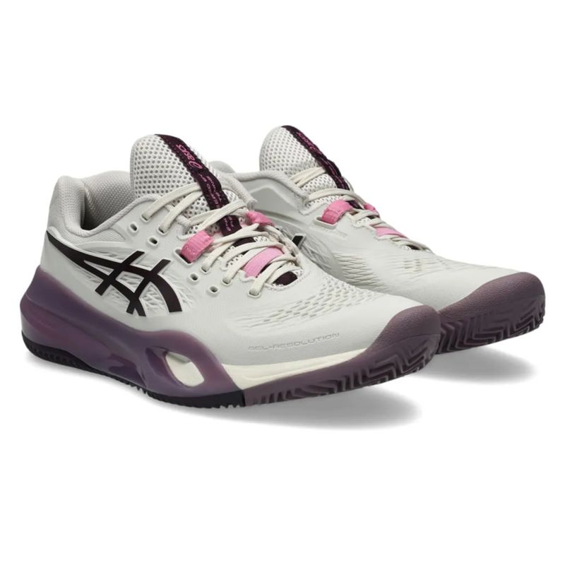 tênis-asics-gel-resolution-x-saibro-feminino-bege-roxo
