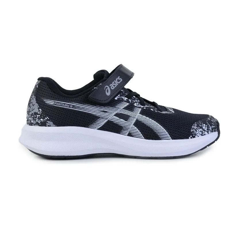 tênis-asics-fantasy-5-ps-infantil-preto-branco