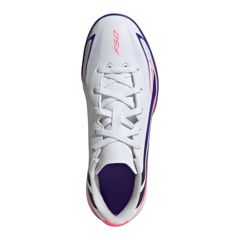 chuteira-society-adidas-f50-hyperfast-club-infantil-branca