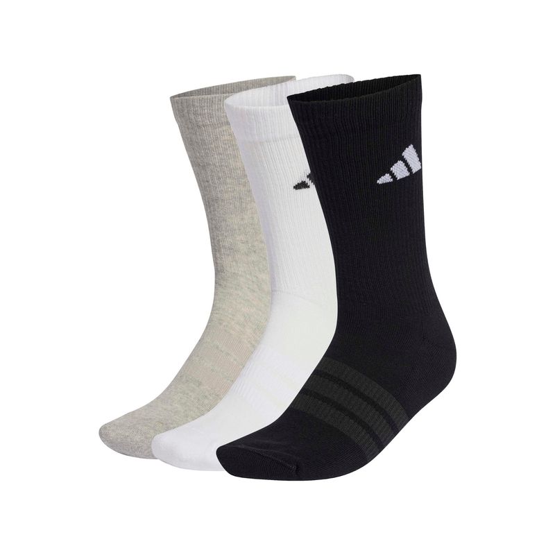 kit-meia-adidas-cano-médio-essentials-3-pares-unissex-branca-preta