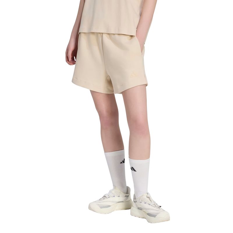 shorts-adidas-soft-lux-folgado-feminino-bege