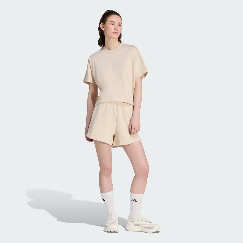 shorts-adidas-soft-lux-folgado-feminino-bege