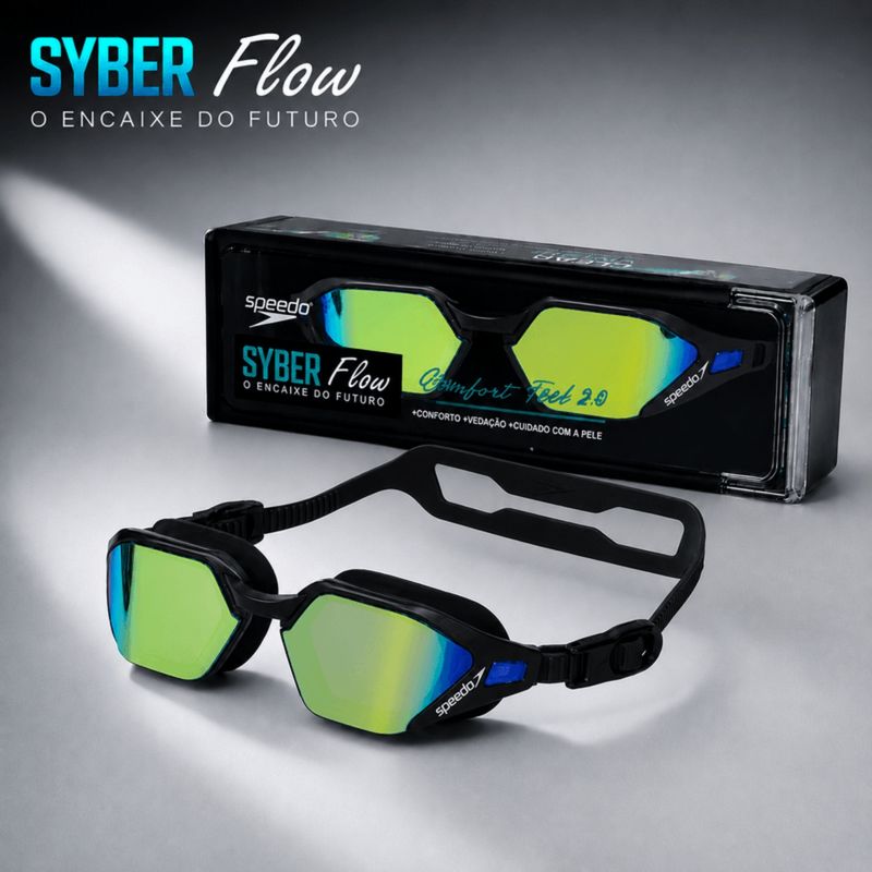 óculos-de-natação-speedo-syber-flow-unissex-preto