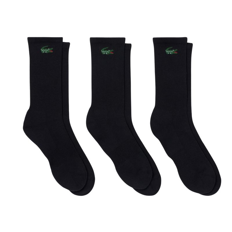 kit-meia-lacoste-crew-rib-esportivas-3-pares-unissex-preta