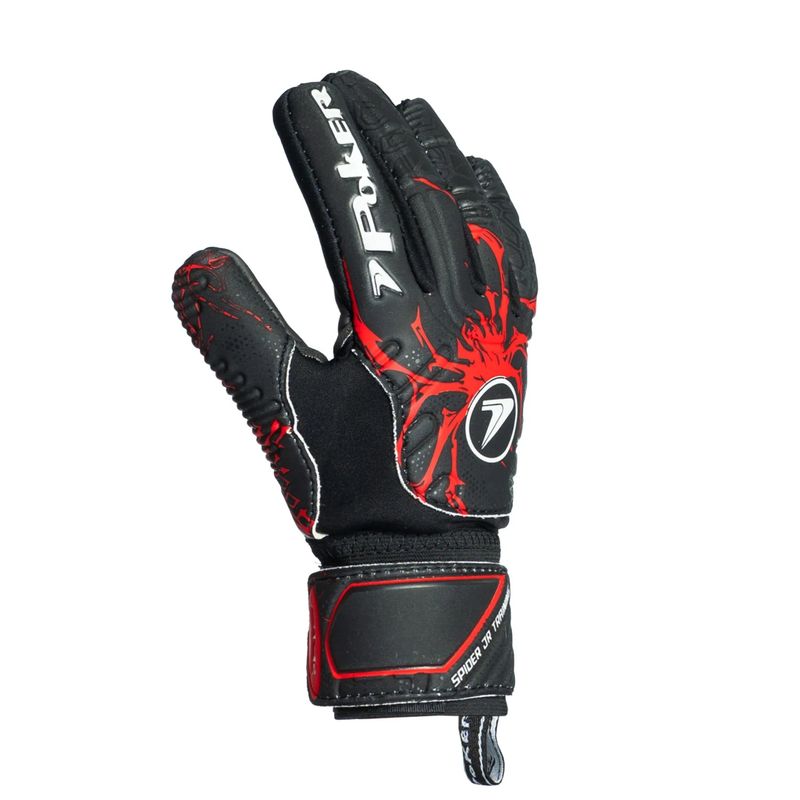 luva-goleiro-poker-training-spider-jr-infantil-preta-vermelha