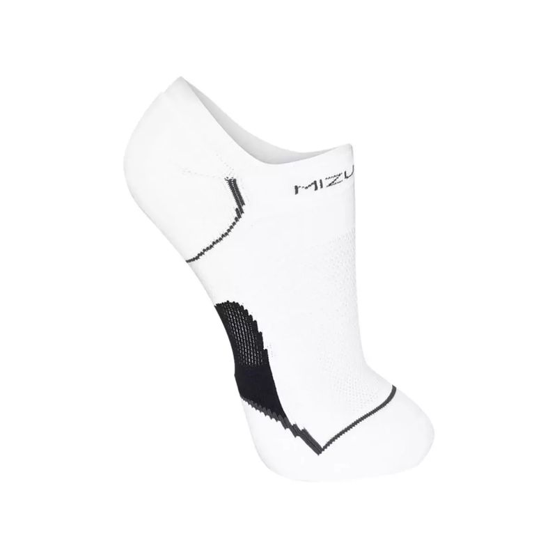 meia-mizuno-performance-invisível-unissex-branca-preta