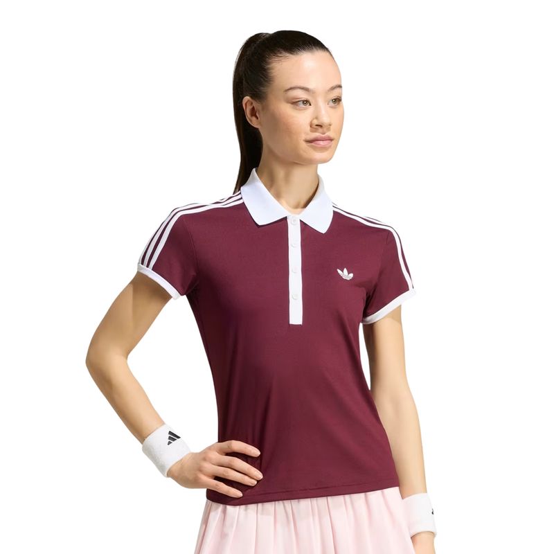 camisa-polo-adidas-tennis-classic-feminina-bordô