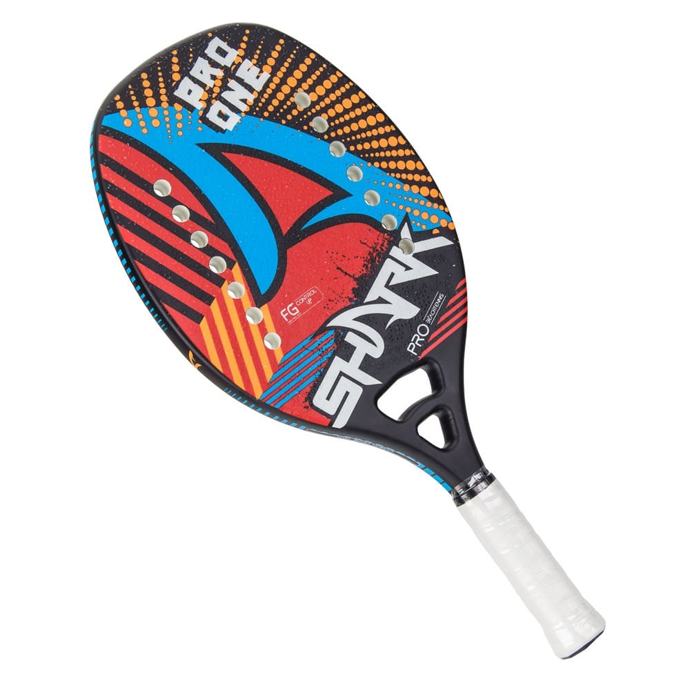 TESTE - Raquete de Beach Tennis Shark Beach Pro One 2020 - Vermelho/Multicolor Copy