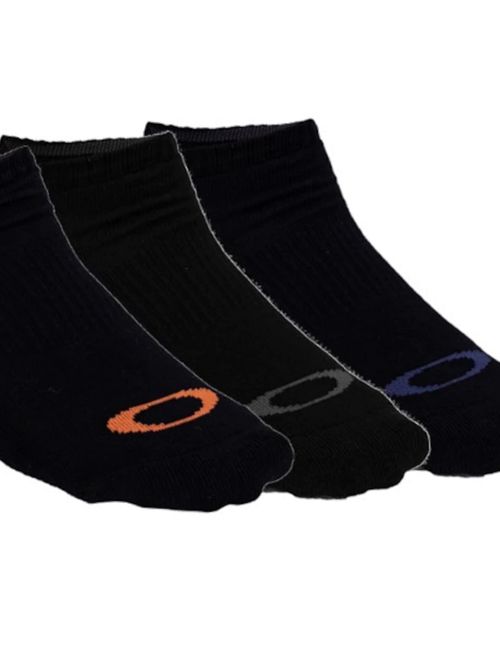 Kit Meias Oakley Bark Low Quarter Masculina - Preta