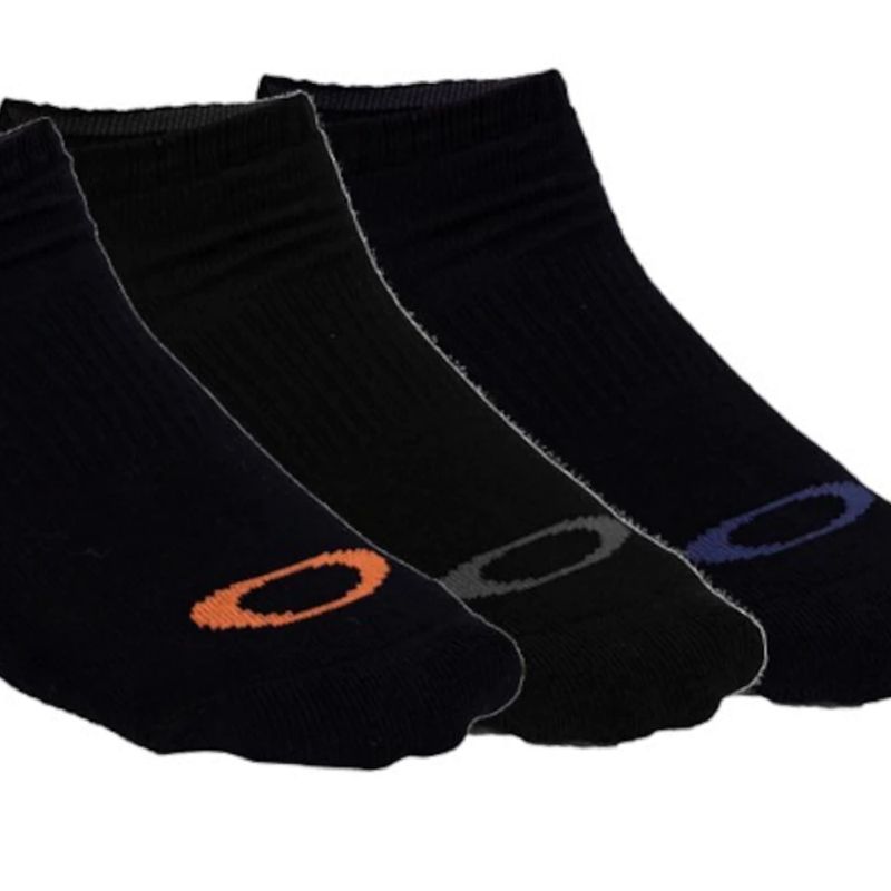 Kit-Meia-Oakley-Bark-Low-Quarter-Masculina---Preta